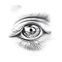 eye dragon tattoo design idea