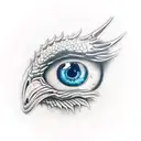 eye dragon tattoo design idea