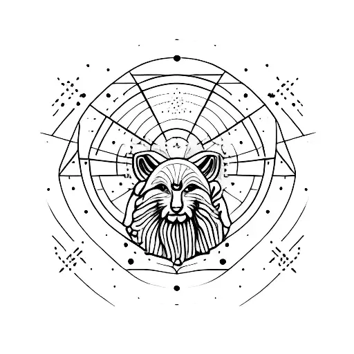 Apollo's face formed by constellations tattoo design idea