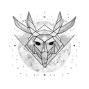 Apollo's face formed by constellations tattoo design idea