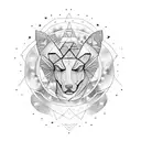 Apollo's face formed by constellations tattoo design idea