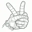 The "kon" hand sign from the anime chainsawman. Only the hand with a bit of the sleeve showing tattoo design idea