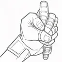 The "kon" hand sign from the anime chainsawman. Only the hand with a bit of the sleeve showing tattoo design idea