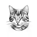 A tattoo of a cat and a dog in a yin and yang symbol, representing the balance between two favorite animals tattoo design idea