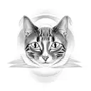 A tattoo of a cat and a dog in a yin and yang symbol, representing the balance between two favorite animals tattoo design idea