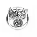 A tattoo of a cat and a dog in a yin and yang symbol, representing the balance between two favorite animals tattoo design idea