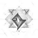 bow and arrow in a triangle tattoo design idea