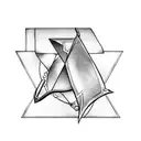 bow and arrow in a triangle tattoo design idea