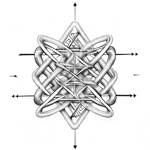 A DNA double helix with a heart-shaped mutation symbolizing survival and love tattoo design idea