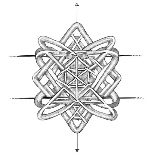 A DNA double helix with a heart-shaped mutation symbolizing survival and love tattoo design idea