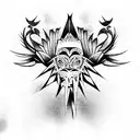 fighter human fantasy tattoo design idea