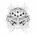 watermelon tattoo design idea