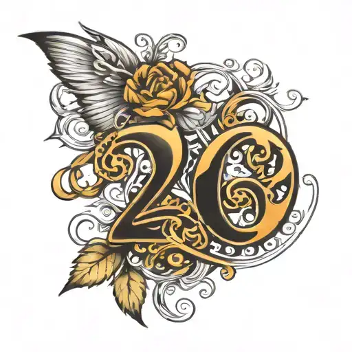 Give me a tattoo Design like calligrafitti for the Numbers 224 tattoo design idea