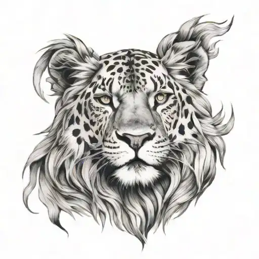 Leo goddess tattoo design idea