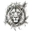 Leo goddess tattoo design idea