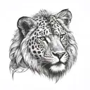 Leo goddess tattoo design idea