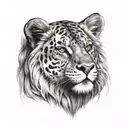 Leo goddess tattoo design idea