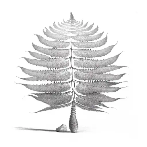 Fern Tree tattoo design idea