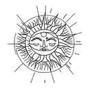 Sun and Moon tattoo design idea