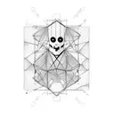 A hacker symbolized as a ghostly figure surrounded by lines of code in a notebook tattoo design idea