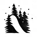 snowboard tattoo design idea