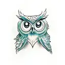 Magic the Gathering owl tattoo design idea