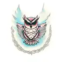 Magic the Gathering owl tattoo design idea