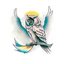 Magic the Gathering owl tattoo design idea