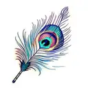 Peacock feather tattoo design idea