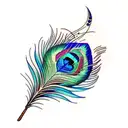 Peacock feather tattoo design idea