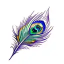 Peacock feather tattoo design idea