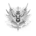 Angewomon and Angemon tattoo design idea