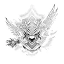 The digimons: Angewomon and Angemon tattoo design idea