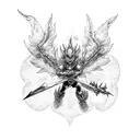 The digimons: Angewomon and Angemon tattoo design idea