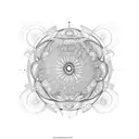 toroidal dynamic tattoo design idea