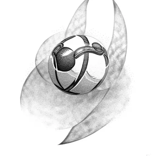 golden snitch with football tattoo design idea