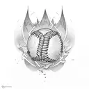 softball #44 tattoo design idea