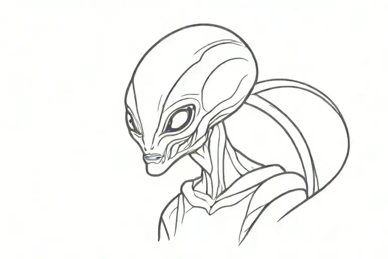alien superstar tattoo design idea