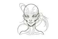 alien superstar tattoo design idea