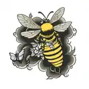 beyonce queen bee tattoo design idea