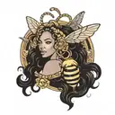 beyonce queen bee tattoo design idea