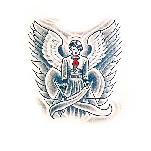 angel kill devil  tattoo design idea