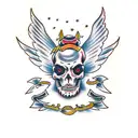 angel kill devil  tattoo design idea