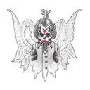 angel kill devil  tattoo design idea