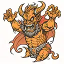 the devil is dancing tattoo design idea