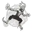 the devil is dancing tattoo design idea