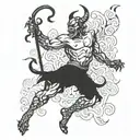 the devil is dancing tattoo design idea