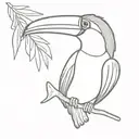toucan tattoo with colourful tattoo design idea
