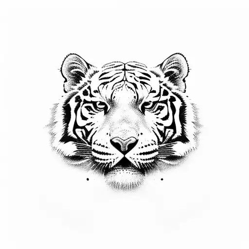 white tiger tattoo design idea