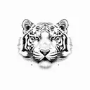 white tiger tattoo design idea